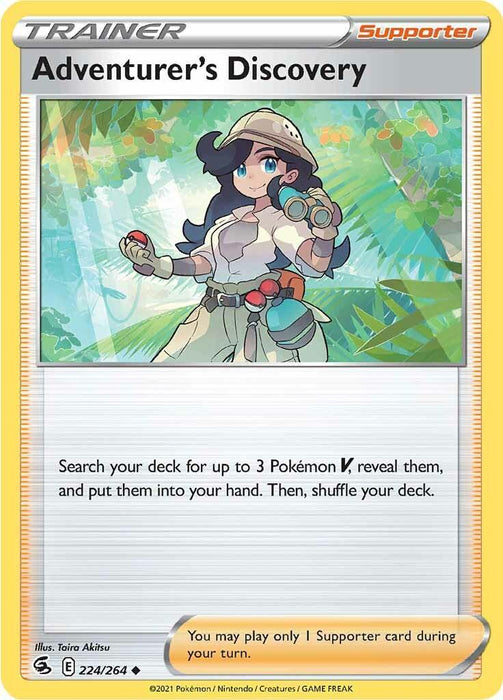 Adventurer's Discovery (224/264) [Sword & Shield: Fusion Strike] - for just $0.10! 