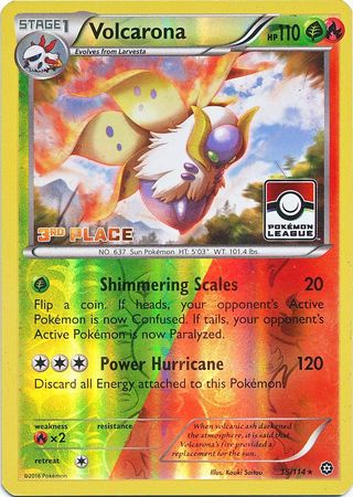 Volcarona (15/114) (League Promo 3rd Place) [XY: Steam Siege] - Just $0.75! Shop now at Retro Gaming of Denver