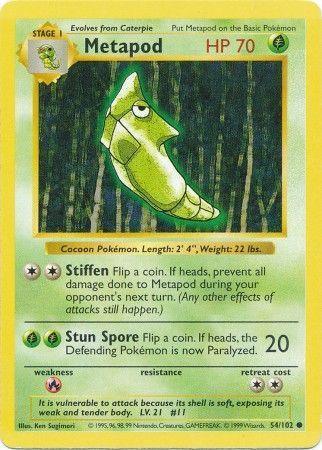 Metapod (54/102) [Base Set Shadowless Unlimited] - for just $2! 