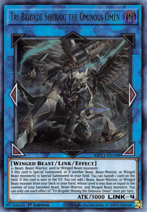Tri-Brigade Shuraig the Ominous Omen [MP21-EN198] Ultra Rare - for just $0.30! 