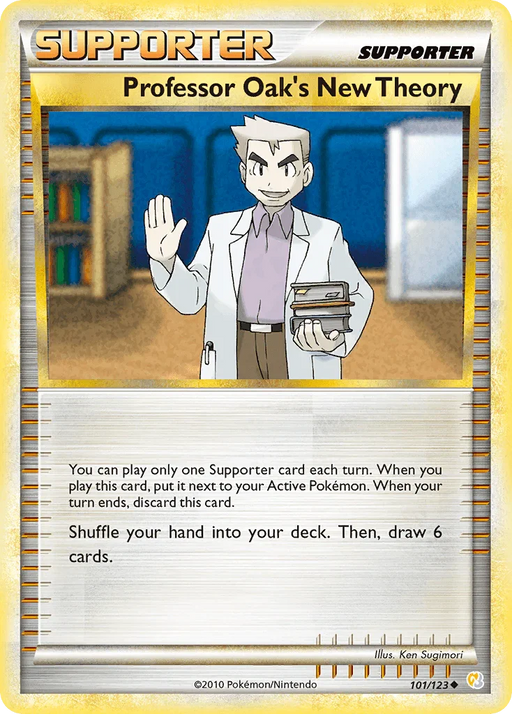 Professor Oak's New Theory (101/123) [HeartGold & SoulSilver: Base Set] - for just $0.40! 