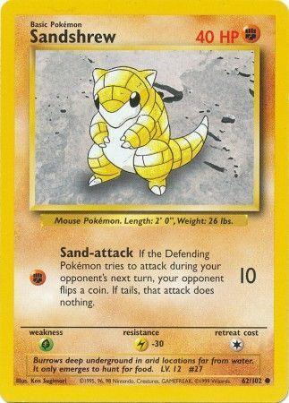 Sandshrew (62/102) [Base Set Unlimited] - for just $0.40! 