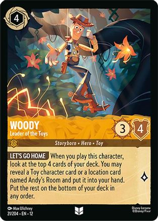 Woody - Leader of the Toys (21/204) - Wilds Unknown - for just $0.05! 