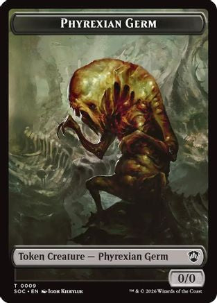 Phyrexian Germ // Treasure Double-Sided Token (SOC-9 // 12) - Commander: Secrets of Strixhaven - for just $0.09! 