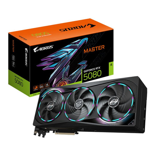 Gigabyte NVIDIA GeForce RTX 5080 AORUS MASTER Triple Fan 16GB GDDR7 PCIe 5.0 Graphics Card - for just $1599.99! 