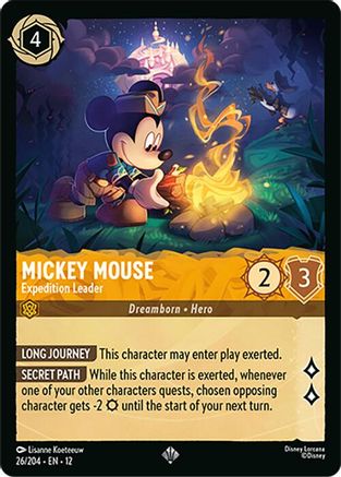 Mickey Mouse - Expedition Leader (26/204) - Wilds Unknown - for just $0.12! 