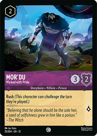 Mor'du - Wicked with Pride (35/204) - Wilds Unknown Cold Foil - for just $0.05! 