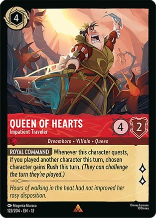 Queen of Hearts - Impatient Traveler (122/204) - Wilds Unknown - for just $0.03! 
