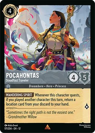 Pocahontas - Steadfast Traveler (171/204) - Wilds Unknown - for just $0.06! 