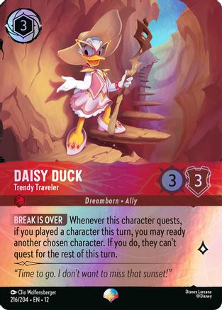 Daisy Duck - Trendy Traveler (Epic) (216/204) - Wilds Unknown Holofoil - for just $0.42! 