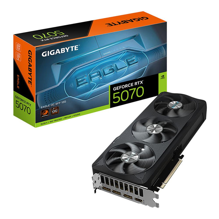 Gigabyte NVIDIA GeForce RTX 5070 EAGLE SFF Overclocked Triple Fan 12GB GDDR7 PCIe 5.0 Graphics Card - for just $699.99! 