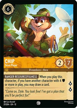 Chip - Team Player (27/204) - Wilds Unknown Cold Foil - for just $0.08! 