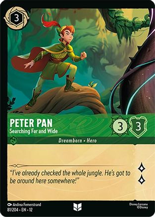 Peter Pan - Searching Far and Wide (Foil) (81/204) - Wilds Unknown Cold Foil - for just $0.18! 