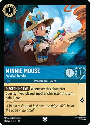Minnie Mouse - Practical Traveler (159/204) - Wilds Unknown - for just $0.05! 