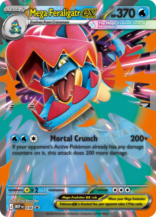 Mega Feraligatr ex (036) (Jumbo) [Mega Evolution Promo] - for just $1.30! 
