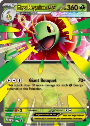 Mega Meganium ex 034/null - ME Mega Evolution Promo Holofoil - for just $0.95! 