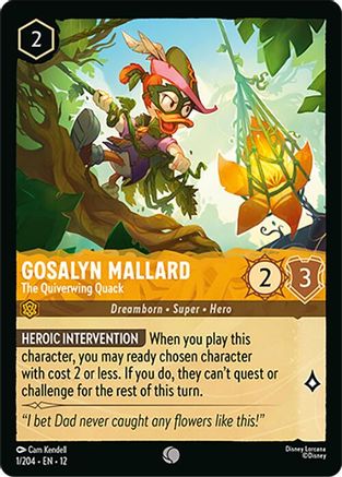 Gosalyn Mallard - The Quiverwing Quack (1/204) - Wilds Unknown - for just $0.03! 
