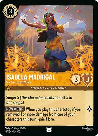 Isabela Madrigal - Such a Lovely Voice (16/204) - Wilds Unknown Cold Foil - for just $0.08! 
