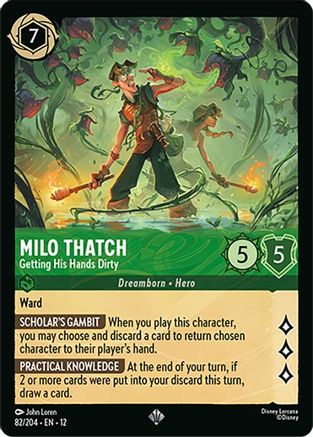 Milo Thatch - Getting His Hands Dirty (82/204) - Wilds Unknown Cold Foil - for just $0.51! 