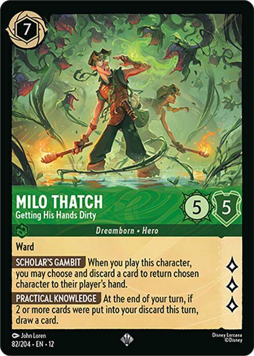 Milo Thatch - Getting His Hands Dirty (82/204) [Wilds Unknown] - for just $0.10! 