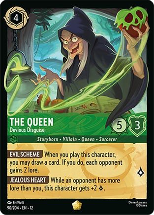 The Queen - Devious Disguise (90/204) - Wilds Unknown Cold Foil - for just $0.53! 
