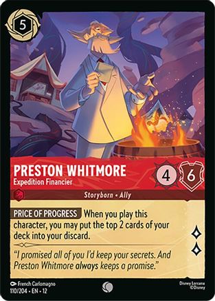 Preston Whitmore - Expedition Financier (110/204) - Wilds Unknown - for just $0.03! 