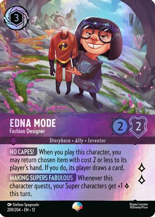 Edna Mode - Fashion Designer (Epic) (209/204) - Wilds Unknown Holofoil - for just $0.63! 