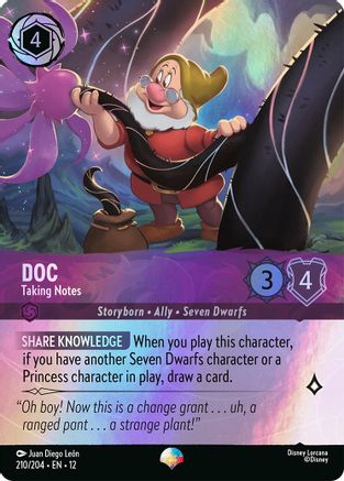 Doc - Taking Notes (Epic) (210/204) - Wilds Unknown Holofoil - for just $0.78! 