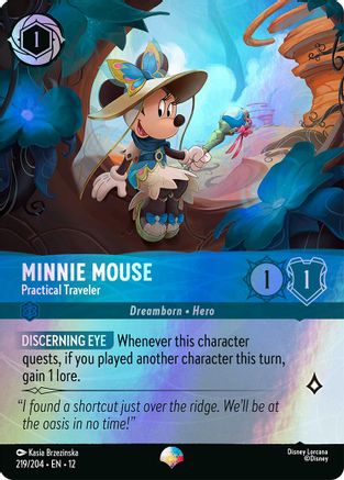 Minnie Mouse - Practical Traveler (Epic) (219/204) - Wilds Unknown Holofoil - for just $0.51! 
