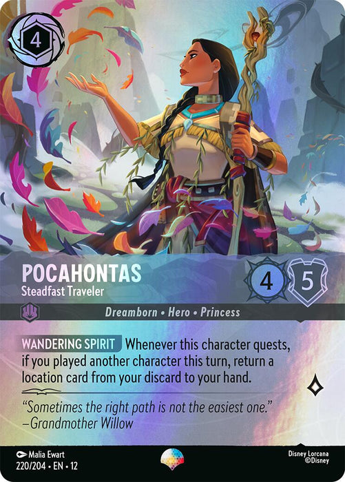 Pocahontas - Steadfast Traveler (Epic) (220/204) [Wilds Unknown] - for just $1.20! 