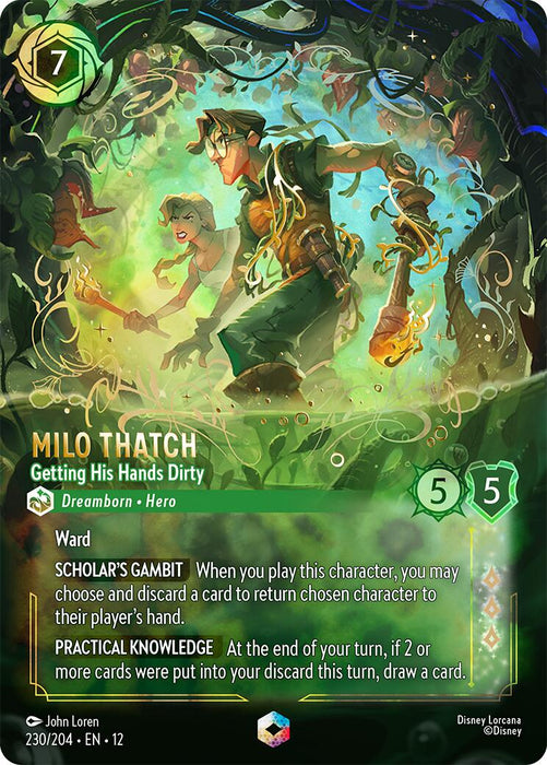 Milo Thatch - Getting His Hands Dirty (Enchanted) (230/204) [Wilds Unknown] - for just $38.60! 