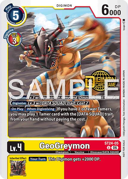GeoGreymon [ST24-05] (Welcome Tamers Pack Vol.2) [Starter Deck: Data Squad] - for just $4! 