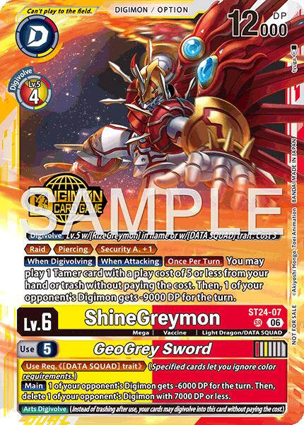 ShineGreymon // GeoGrey Sword [ST24-07] (Welcome Tamers Pack Vol.2) [Starter Deck: Data Squad] - for just $8! 