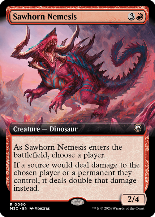 Sawhorn Nemesis (Extended Art) [Modern Horizons 3 Commander] - Just $0.50! Shop now at Retro Gaming of Denver