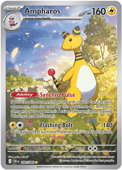 Ampharos (090/086) [Mega Evolution: Chaos Rising] - for just $3.10! 