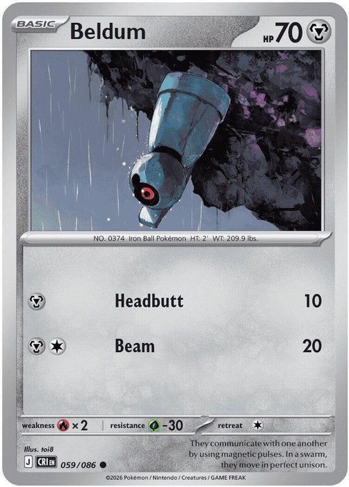 Beldum (059/086) [Mega Evolution: Chaos Rising] - for just $0.10! 