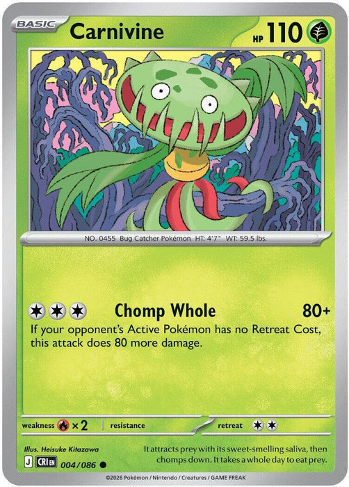 Carnivine (004/086) [Mega Evolution: Chaos Rising] - for just $0.10! 