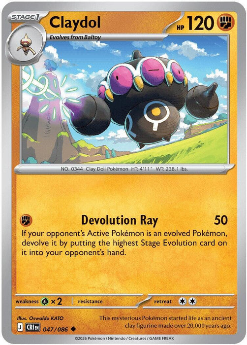 Claydol (047/086) [Mega Evolution: Chaos Rising] - for just $0.10! 
