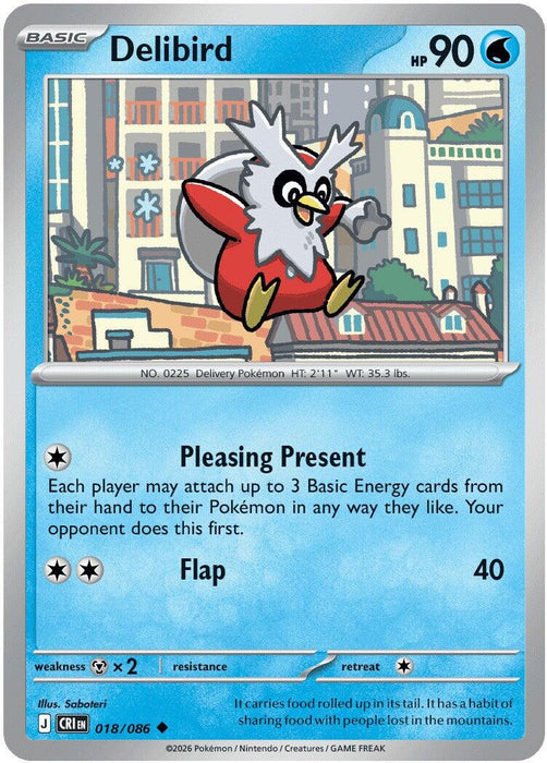 Delibird (018/086) [Mega Evolution: Chaos Rising] - for just $0.10! 