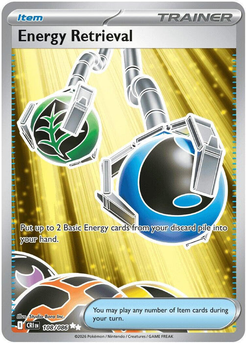 Energy Retrieval (108/086) [Mega Evolution: Chaos Rising] - for just $0.80! 