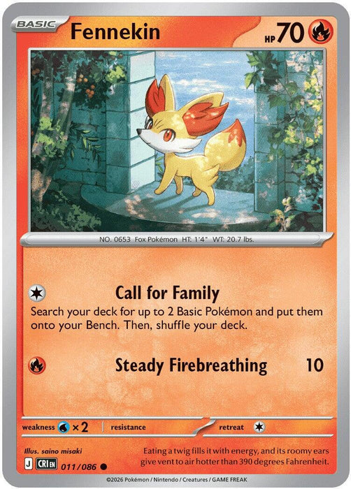 Fennekin (011/086) [Mega Evolution: Chaos Rising] - for just $0.10! 
