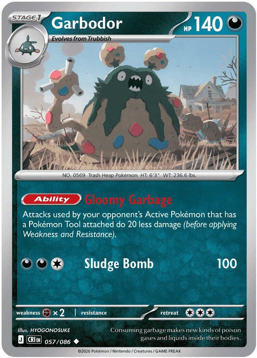 Garbodor (057/086) [Mega Evolution: Chaos Rising] - for just $0.10! 