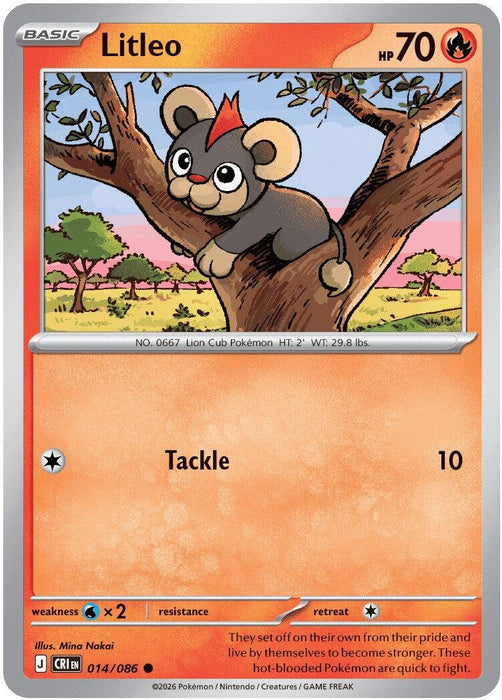 Litleo (014/086) [Mega Evolution: Chaos Rising] - for just $0.10! 