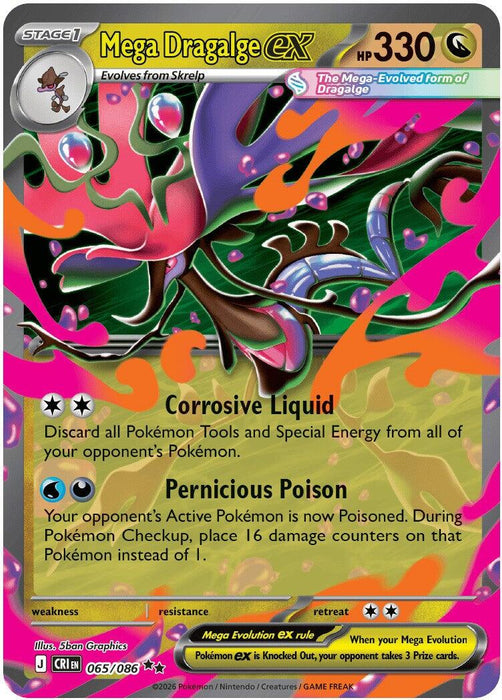 Mega Dragalge ex (065/086) [Mega Evolution: Chaos Rising] - for just $0.25! 