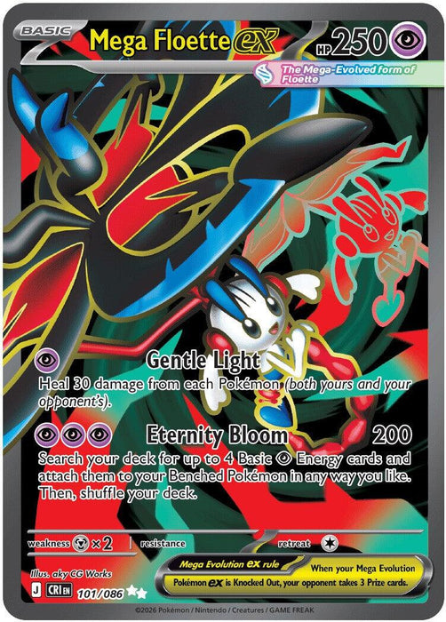 Mega Floette ex (101/086) [Mega Evolution: Chaos Rising] - for just $1.45! 