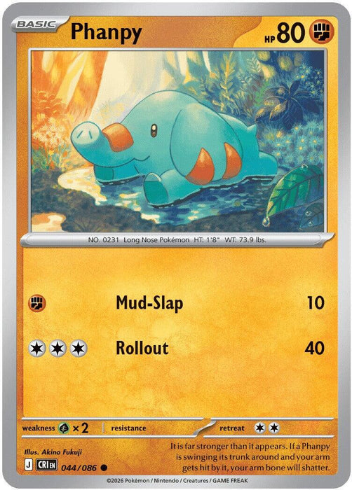 Phanpy (044/086) [Mega Evolution: Chaos Rising] - for just $0.10! 