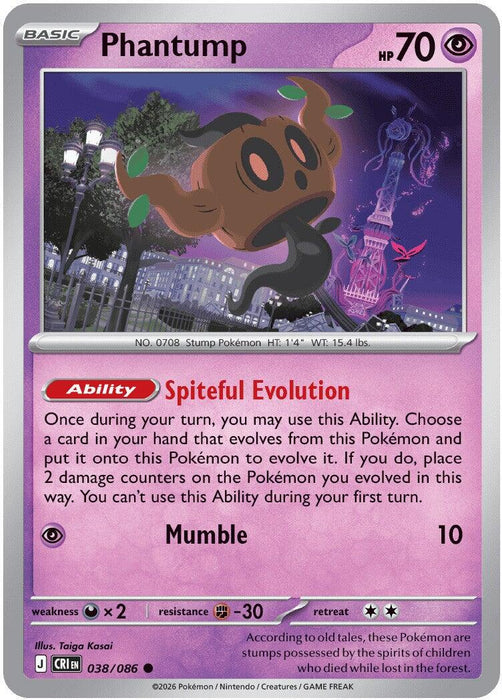 Phantump (038/086) [Mega Evolution: Chaos Rising] - for just $0.10! 