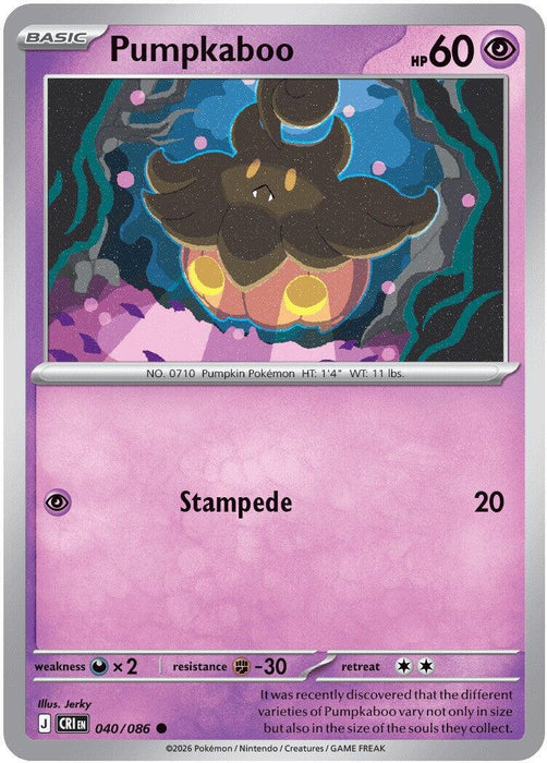 Pumpkaboo (040/086) [Mega Evolution: Chaos Rising] - for just $0.10! 