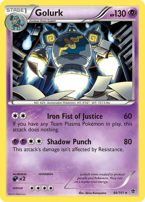 Golurk (46/101) (Theme Deck Exclusive) [Black & White: Plasma Blast] - for just $0.45! 