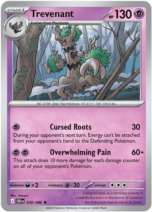 Trevenant (039/086) [Mega Evolution: Chaos Rising] - for just $0.10! 